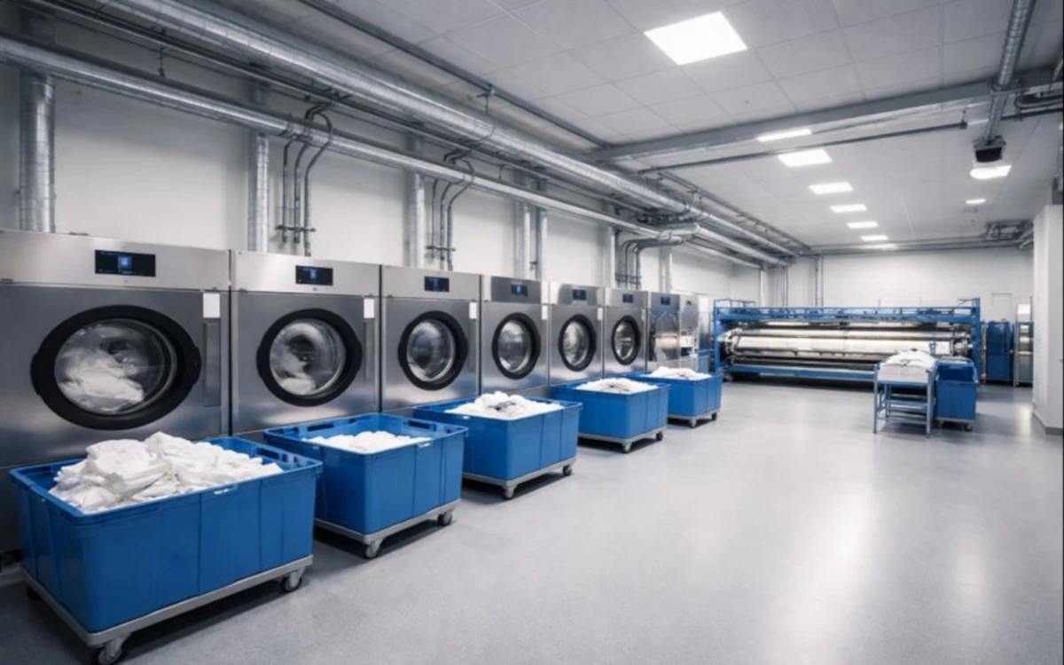 Pralnia hotelowa – kompletna linia technologiczna